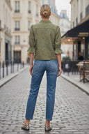 3/4 Sleeve Zip Up Jacket