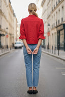 3/4 Sleeve Zip Up Jacket