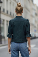 3/4 Sleeve Zip Up Jacket