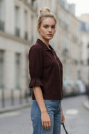 3/4 Sleeve Zip Up Jacket