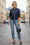 3/4 Sleeve Zip Up Jacket