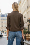 3/4 Sleeve Zip Up Jacket