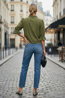 3/4 Sleeve Zip Up Jacket