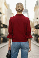 3/4 Sleeve Zip Up Jacket