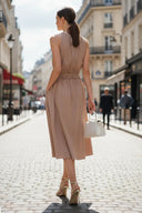 Cross Front Strap Midi Dress