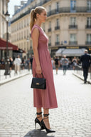 Two Way Zip Up Midi Dress