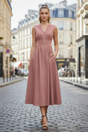 Two Way Zip Up Midi Dress