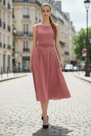 Belt Detail Midi Dress