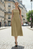 Belt Detail Midi Dress