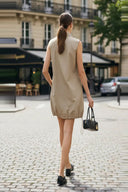 Zip Up Front Adjustable Bottom Dress