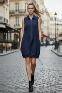 Zip Up Front Adjustable Bottom Dress