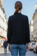 Multi-Color Yoke Embroidered Blouse
