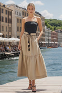 LILA BELLE TUBE MAXI DRESS WITH BELT
