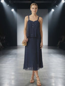 PLEATED MIDI SKIRT