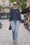 SOPHIA HANDCRAFTED HONEYCOMB BLOUSE