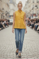 STITCH DETAIL DETACHABLE BOW TOP
