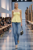 POM-POM TUBE HALTER TOP