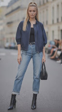 BIANCA DENIM ZIP UP JACKET