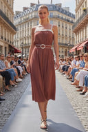 VIVIENNE MIDI DRESS WITH BELT