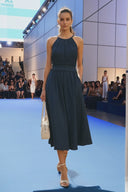 Cross Front Strap Midi Dress