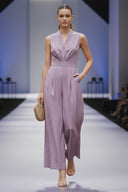 WIDE-LEG TIE JUMPSUIT