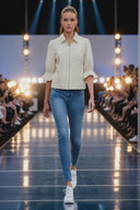 3/4 Sleeve Zip Up Jacket