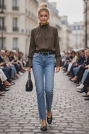 DEMI RUFFLE SLEEVE BLOUSE