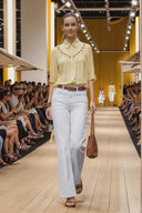 Cut Out Yoke Detail Blouse