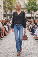 LANA BRAIDED GOLD BEAD BLOUSE