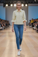 3/4 Sleeve Zip Up Jacket