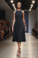 Cross Front Strap Midi Dress