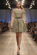 Flare Dress with Twisted Rope Belt