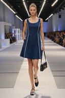 BLANKET STITCH SLEEVELESS MINI DRESS