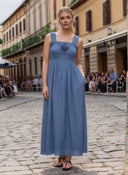 BELLA ROSA SMOCKED MAXI DRESS