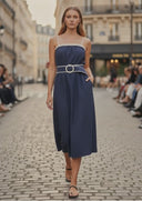 VIVIENNE MIDI DRESS WITH BELT